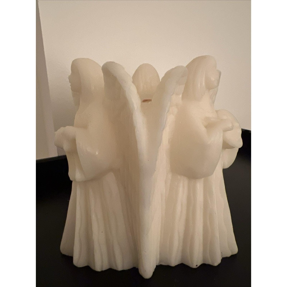 The Angelic Candle Depicting Art Music Emperor Art Creations Vtg 6" Holiday
